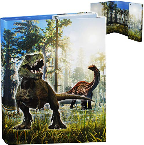 alles-meine.de GmbH großer A4 - Heftordner/Heftbox/Sammelordner - Dinosaurier - Dino T-Rex - Aktenordner - für Hefte - Zeichnungen - Dokumente - Sammelmappe / 5,5 cm breit - ..