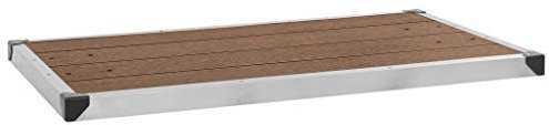 Goliraya Trädgårdsduschkar med brädedesign för 2 personer trädgårdsdusch pooldusch WPC rostfritt stål 110 x 62 cm brun