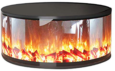 0℃ Outdoor Riscaldatore Elettrico del Camino, Riscaldatore Portatile da Tavolo del Mini Camino Elettrico con Telecomando, Effetto Stufa a Legna Elettrica, No Riscaldamento,600x650mm