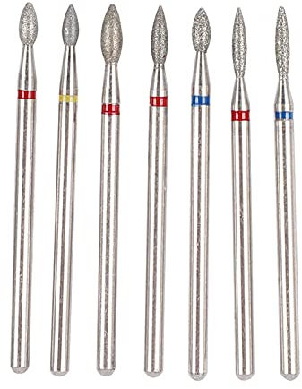 Joyzan Broca Manicura Profesional, Juego 7 Taladro Uñas Fresa Diamante Cuticulas Torno Brocas Herramientas Set Pedicura Eléctrico Para Pulidor Accesorio Pulido Eliminación Cutículas Accesorios