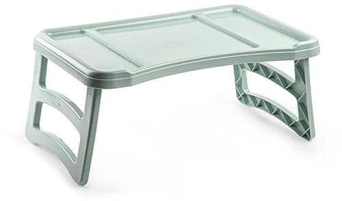 Virsus Vassoio Pieghevole da letto Surt 211A, dimensioni 50x32x22 cm, gambe richiudibili, vassoio pieghevoli salvaspazio per colazione a letto, per mangiare in montagna, mare, campeggio (Verde Acqua)