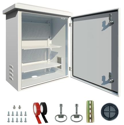 outdoor nema enclosure electrical box - 23.6x19.7x11.8 outdoor weatherproof network enclosure exterior box ventilated enclosure hinged outdoor galvanized electrical Ventilation Design(600*500*300mm)