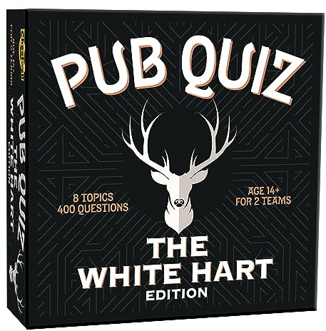 Cheatwell Games The White Hart Pub Quiz – 400 Fragen in jeder erdenklichen Kategorie – mit Antwortblock und Bleistiften – ab 14 Jahren
