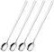 4 Piezas 24 cm Cucharas de Mango Larga,Juego de Cuchara de Agitación de Café Acero Inoxidable para té Helado Cóctel Latte Macchiato Postre Adecuado para Bar Hogar Uso en Fiestas