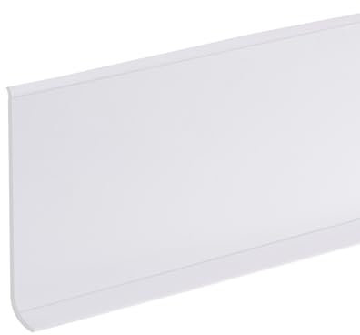 sourcing map 10ft x 4 Baseboard Trim Peel and Stick Wall Flexible Molding Trim White