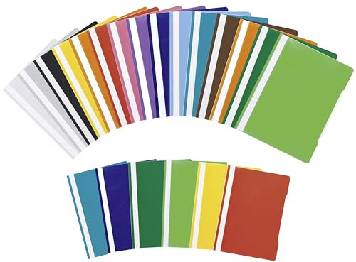 Papiertiger Schnellhefter Marke Brunnen PP für Schule und Büro (Schulqualität, 14er Sortierung, 20er Pack)