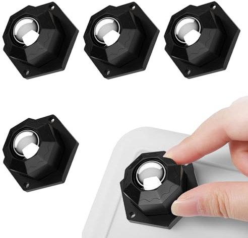 4 ruote per mobili, ruote di carico pesante, 360°, ruote girevoli, capacità di carico di 200 kg (nero)