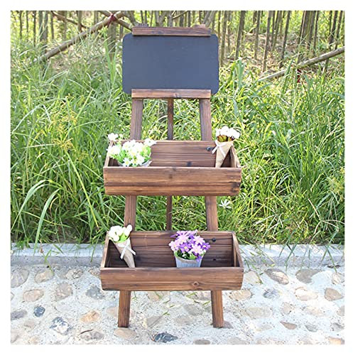 LKYLGYU Tavolo da Lavoro per invasatura, banco da Lavoro da Giardino in Legno per Esterni, con espositore/ripiano Inferiore/Lavagna