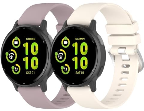 😃cool 20 mm klockarmband kompatibla med Garmin Vivoactive 6/5/3 rem, kompatibel med Garmin VivoMove Trend/Sport/Style Watch Band justerbara ersättningsremmar
