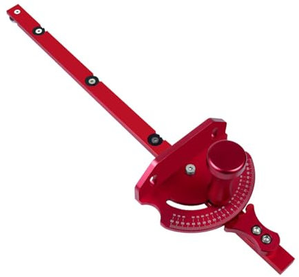 Medidor de ingletes para sierra circular de mesa - Tope de inglete de precisión para carpintería precisa | de ergonómico, guía angular para cortes en madera, tope estable para sierras de