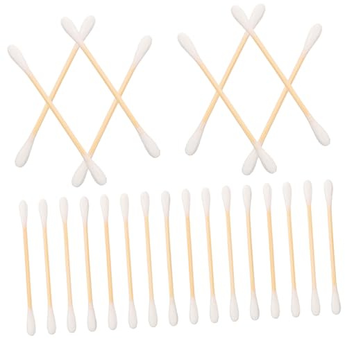 NIYANGLE 200stücke Wattestäbchen Doppelseitig Multifunktions-applikator Für Make-up-auftrag Wundversorgung Und Reinigung Sauber Und Hygienisch