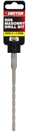 Dekton SDS Masonry Drill Bit 4mm x 110mm | Heavy Duty for Block, Brick & Concrete | Precision Drill Bit for Accurate Holes | Durable Construction for Tough Materials | Ideal for Professional & DIY Use