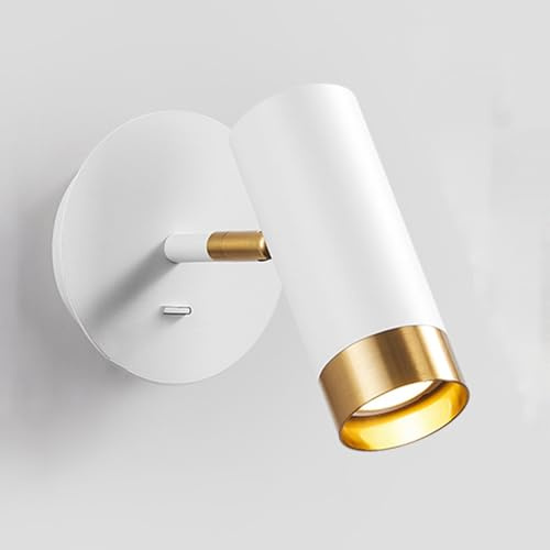 ZLLFHS LED Lampada Lettura Parete W sul Comodino, faretto sulla testiera ruotabile a apparecchio per l'illuminazione Sala Studio della Camera da Letto - Luce Calda 3000K