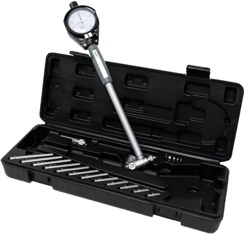 TOOSOAR Micromètre Intérieur,Set de Comparateur 50-160mm Haute Précision 0.01mm,avec 12 Sondes,pour Mesure de Profondeur de Cylindre