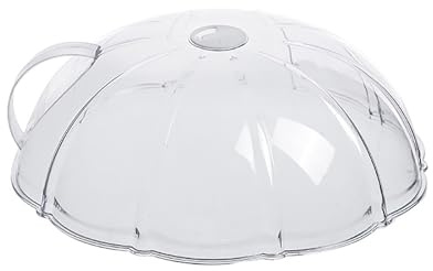 Sohodoo Cubierta antisalpicaduras for microondas: Mango Resistente al Calor y ventilación de Vapor, Mantiene el microondas Limpio, protección contra Salpicaduras for tazones.(Without Bottom)