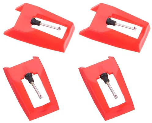 OUNONA Puntine di Ricambio per Giradischi 4 Pezzi Stilo per Fonografo e Grammofono Ago Portatile Compatibile Giradischi a Tensione per Uso Musicale Professionale