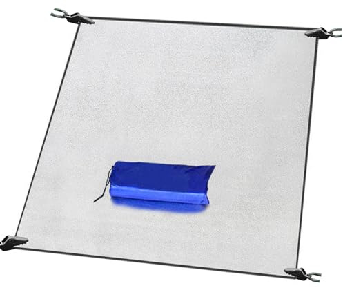 Alu Isomatte Schaummatten Schlafmatte für Camping, Doppelseitige Schaumstoff Foliendecke, Faltbare Zeltmatte Bodenmatte,200 x 200 cm