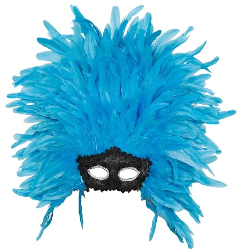 Générique Masque Vénitienne Femme Homme Deguisement Venitien Masques En Papier À Peindre De Mascarade Demi-Masque Carnaval Venise Bleu Pour Déguisement Bal Maquillage Cadeau(Bleu)