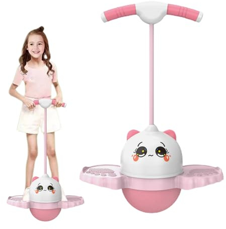 Hopper Ball – Juguete de saltar de equilibrio para niños | Pelotas rebotantes, pelota de salto con asa, asiento de equitación para animales de dibujos animados, equipo de juego para Eser