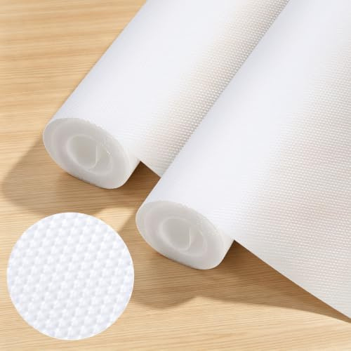 2 rullar lådmatta ej klibbig, halkfri matta, lådor, Eva halkfri matta, kök, transparent lådmatta, skåpfolie, lådmatta, kan skäras till för skåp kök – 30 x 300 cm