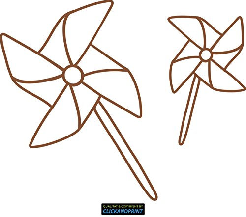 CLICKANDPRINT Aufkleber » Windräder, 90x73,7cm, Rotgold Metallic • Dekoaufkleber / Autoaufkleber / Sticker / Decal / Vinyl