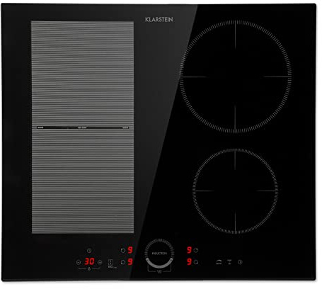 Klarstein Plaque Induction 7000W, Plaque de Cuisson Électrique, 4 Feux Encastrés, Table de Cuisson Encastrable, Contrôle Tactile, Réchaud Électrique pour la Cuisine