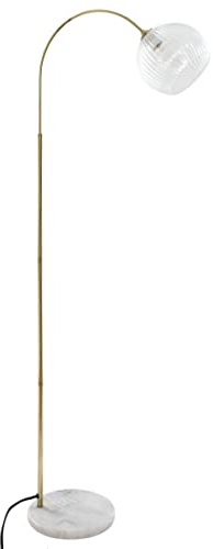 Atmosphera - Lampadaire en Verre Pied en métal Base en Marbre Laye H 150 cm Atelier d'hiver