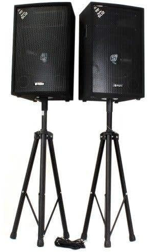 Vonyx-Lautsprecherset - Zwei SL12-Lautsprecher mit Ständern und Kabel - 1200 W