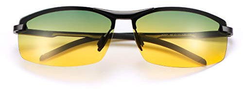 Occhiali Da Sole Polarizzati Fotocromatici Al-Mg Metallo Cornice Ultra Leggero per Uomo e Donna Protezione 100% UVA UVB Rectangular Sportivi Ciclismo Occhiali Guida Biking Golf