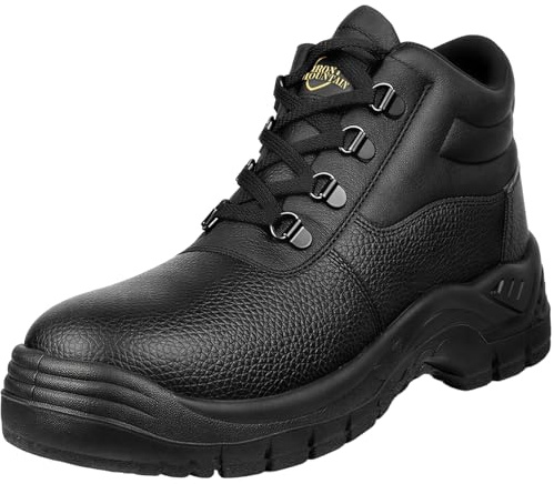 Iron Mountain Bottes de Sécurité S3 SRC Unisexe – Chaussures de Travail en Cuir avec Embout Acier, Semelle Anti-Perforation, Imperméables, Antidérapantes (UK 5.5 / EU 39)