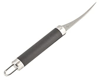 The bars Coltello per Decorazioni in Acciaio Inox Manico Antiscivolo Colore, Grigio e Nero, 20x2cm