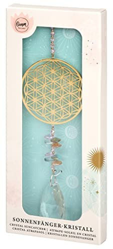 moses. Omm for You - Acchiappasole da appendere, in cristallo con accenti dorati, lunghezza 29 cm, colore: Oro