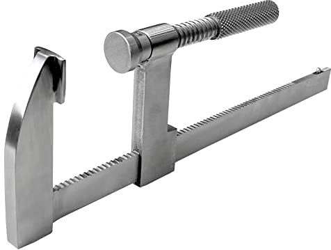 WEDO Edelstahl-Schiebebügelklemme Schraubzwinge, korrosionsbeständig, extrem stark, langlebig, rostfrei, gestanzt, hohe Härte von HRC40-45, Edelstahl, Größe: 120 mm x 800 mm
