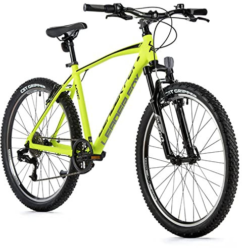 26 Zoll Alu MTB Fahrrad Leader Fox MXC 8 Gang S-Ride Neon Gelb Rh 41cm