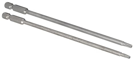 QUARKZMAN 2Stk.150mm Lang 1/4 Hex Schenkel T10 & T15 Magnetischer Torx Sicherheitsschraubendreher Bits Set