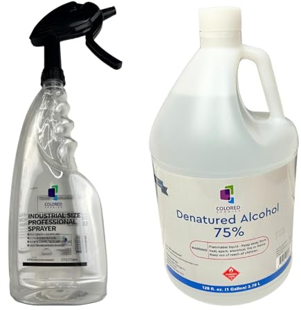 colored epoxies 75% Denatured Alcohol 1 Gallon and Professional Spray Bottle