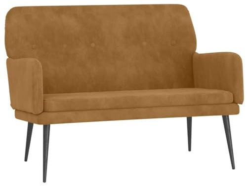 vidaXL Sitzbank Braun 108x79x79 cm Samt