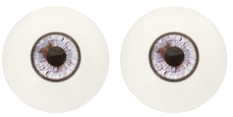 PATIKIL 32mm Safety Eyes,1 Pair Realistic Acrylic Eyes Plastic Half Eyeballs for Masks Halloween Props Art Craft, Light Purple