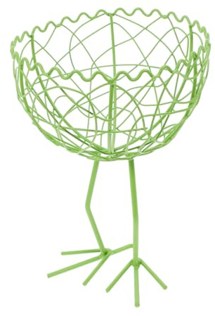 OFFSCH Grey Metal Wire Egg Basket Kitchen Fruit Stand Snack Baskets for Storage