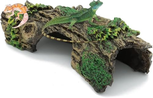 JOZMMZEOOA Tronchi Legno Decorativi 14 x 6 x 5,5 cm Resina Legni Grotta Decorazioni Acquario Acqua Dolce Simulare Il Tronco D'Albero,per Acquari Piccoli Medi Nascondiglio Rettili Habitat Pesci Betta
