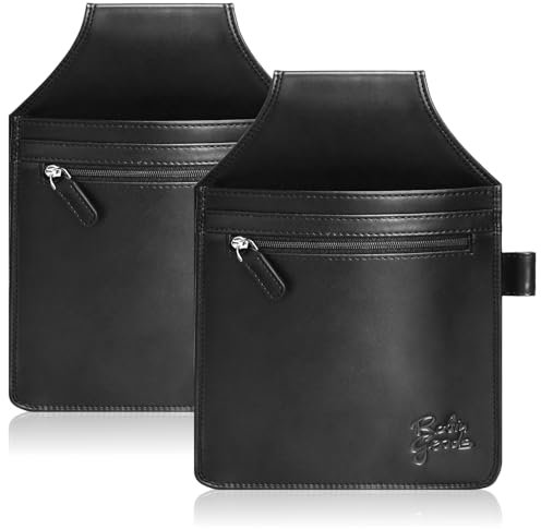 Robin Goods® 2X Kellnertasche Kellnerportemonnaie Kellnerbörse Kellner Geldbörse Geldwechsler - formschönes Portemonnaie für Kellner - Kellnerhalfter Kellnerholster (schwarz - 2 Stück)