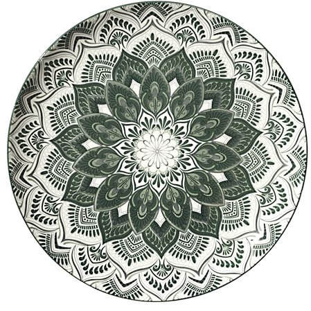 Home Deco Factory, KA0665, Set di stoviglie da 12 Pezzi Mandala Verde, Design Elegante e Durevole, Perfetto per Tutte Le Occasioni, Facile da Mantenere, Dimensioni: 12 Pezzi, Colore: Verde