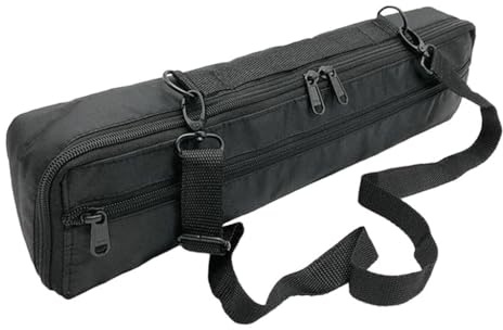 Flötenkoffer Flöte Tasche Gig Bag, 16 Löcher Flöte Etui Tragetasche Rucksack, ca. 45 x 11,5 x 7,5 cm