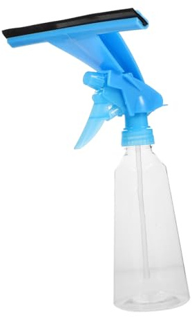 CALLARON Window Squeegee Cleaner with Spray Bottle, Blue Single Pack, Multipurpose Window Wiper for Home and Kitchen Glass Cleaning