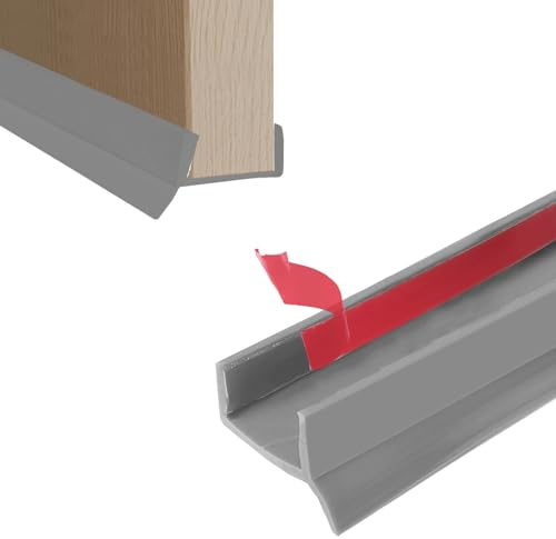 MeYuxg 5M Joint Plinthe Cuisine Profil D’étanchéité pour Socle Cuisine pour Plinthe de 15mm 16mm 17mm,Étanche Grande élasticité en Caoutchouc Silicone pour Bas de Plinthe Sous Placard(Gris)