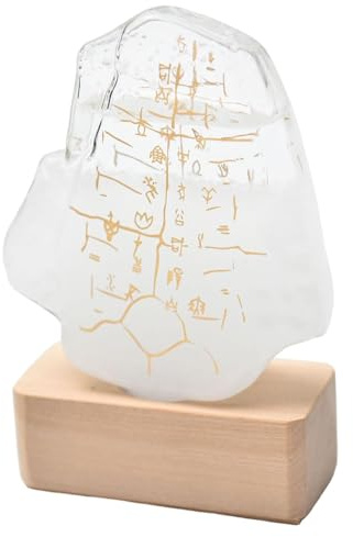 Storm Glass - Meteorological Preditor Oracle Pattern, Elegant Crystal Forecast Bottle Display | Creative Barometer Decoration for Home, Office Desk, Table Accent,
