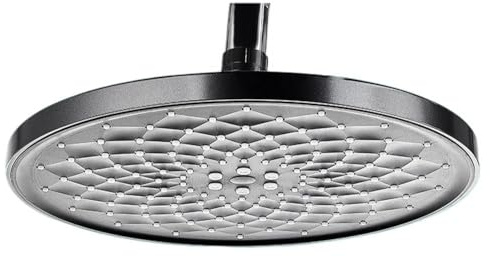 Soffione Doccia a Pioggia da soffitto di Grandi Dimensioni da 25 cm con 5 modalità di Getto, Pannello Grande per Doccia da Bagno (Doccia Superiore Grigia)