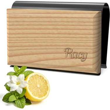 Racy Car Air Fresheners, Wood Air Freshener with Metal Clip, Long Lasting Car Perfume, Scent Kit