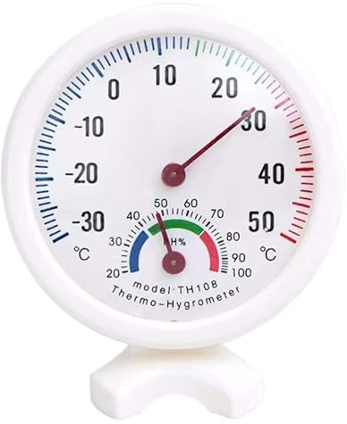 Mini hygromètre 2 en 1, thermomètre d'intérieur sans fil, humidité analogique, aucune batterie nécessaire