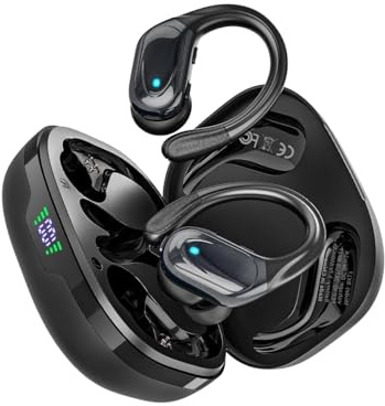 HAOYUYAN Wireless Earbuds, Sports Bluetooth Headphones, 80Hrs Playtime Ear Buds with LED Power Display, Noise Canceling Headset, IPX7 Waterproof Earphones for Workout/Running